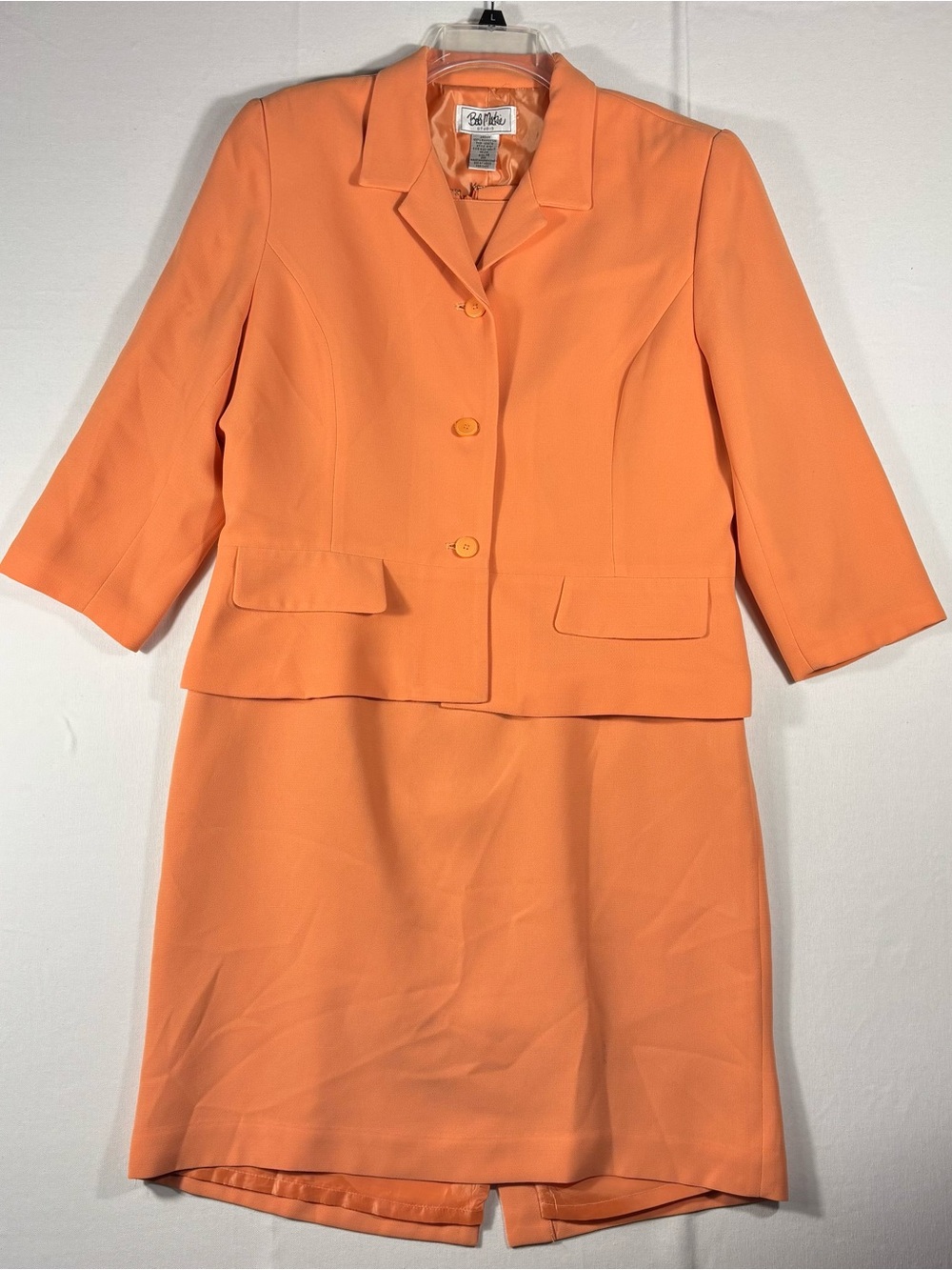Bob Mackie Women’s 14 Two-Piece Melon Colored Dress Set with Blazer and Dress